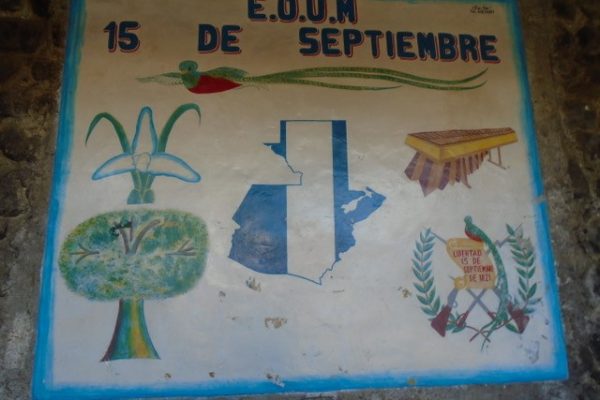 September 15, is the 200th Anniversary of Independence from Spain.
These are the symbols represented on the beautiful Guatemalan Flag